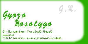 gyozo mosolygo business card