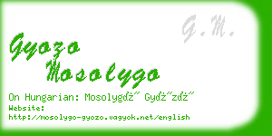 gyozo mosolygo business card
